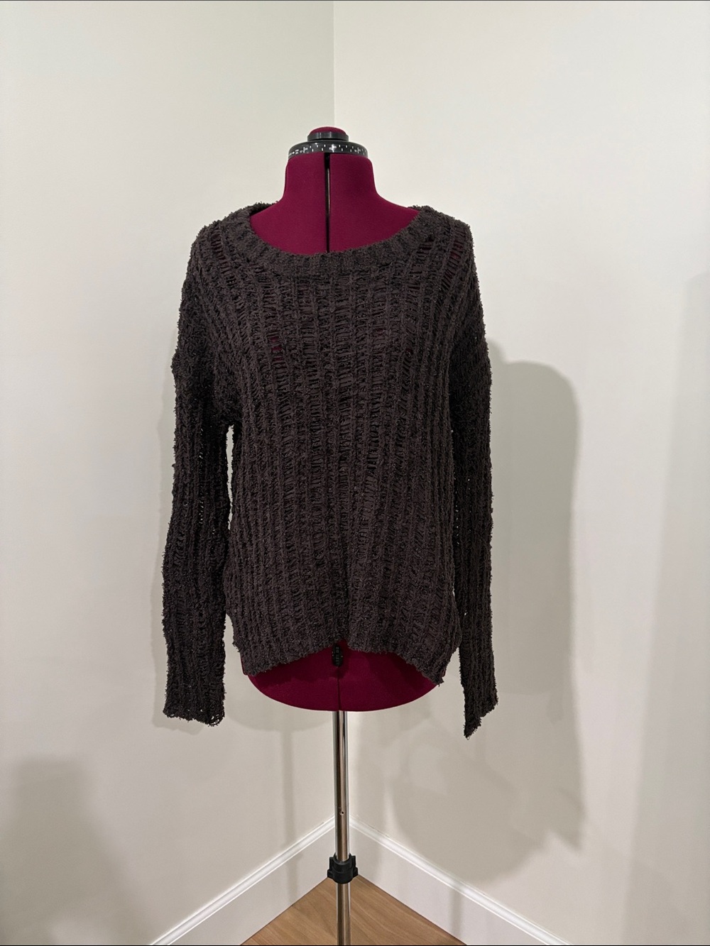 Aritzia Chunky Crewneck Sweater - Dark Brown